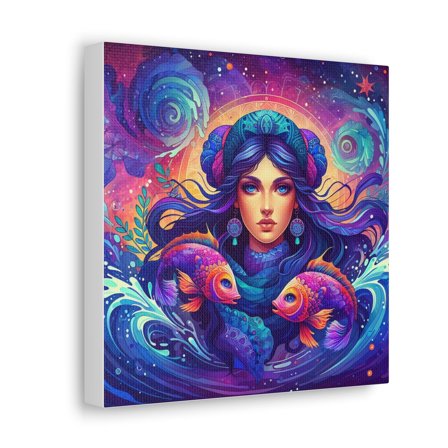 Pisces Woman Astrological Sign Canvas Wall Art