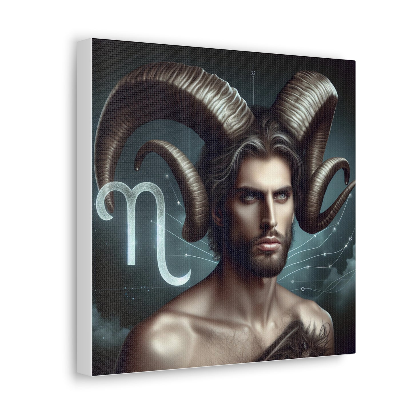 Capricorn Man Astrological Sign Canvas Wall Art