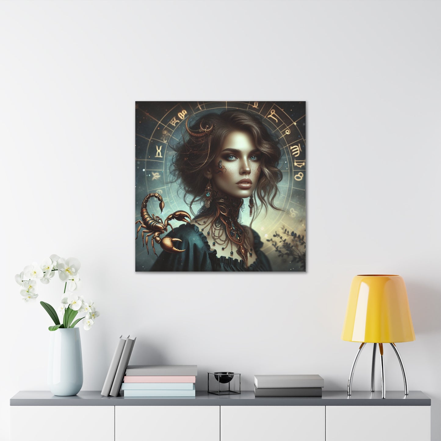 Scorpio Woman Astrological Sign Canvas Wall Art