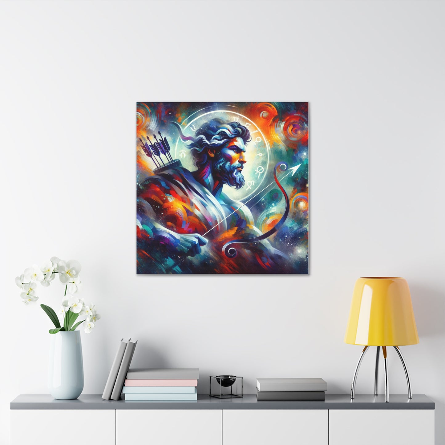 Sagittarius Man Astrological Sign Canvas Wall Art