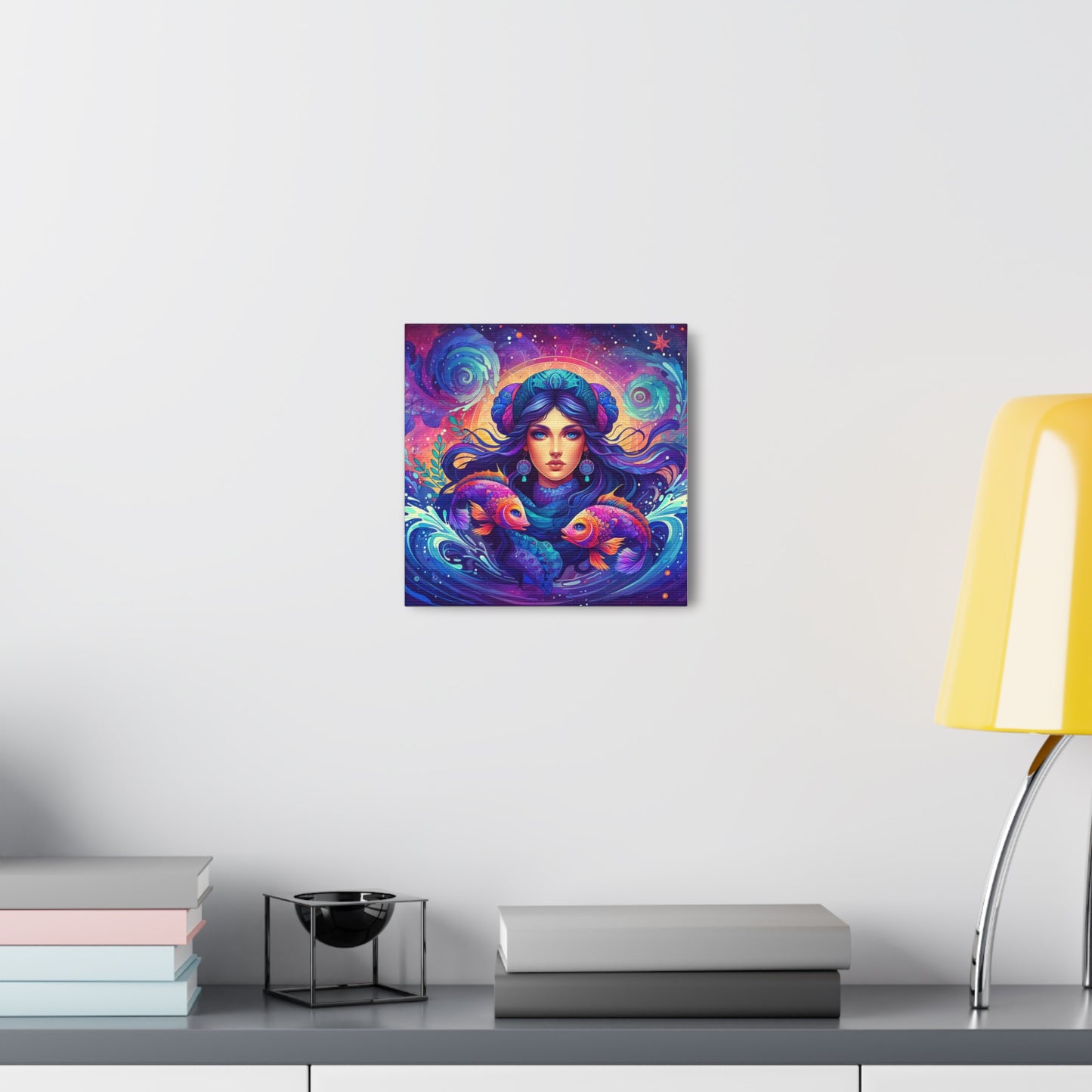 Pisces Woman Astrological Sign Canvas Wall Art