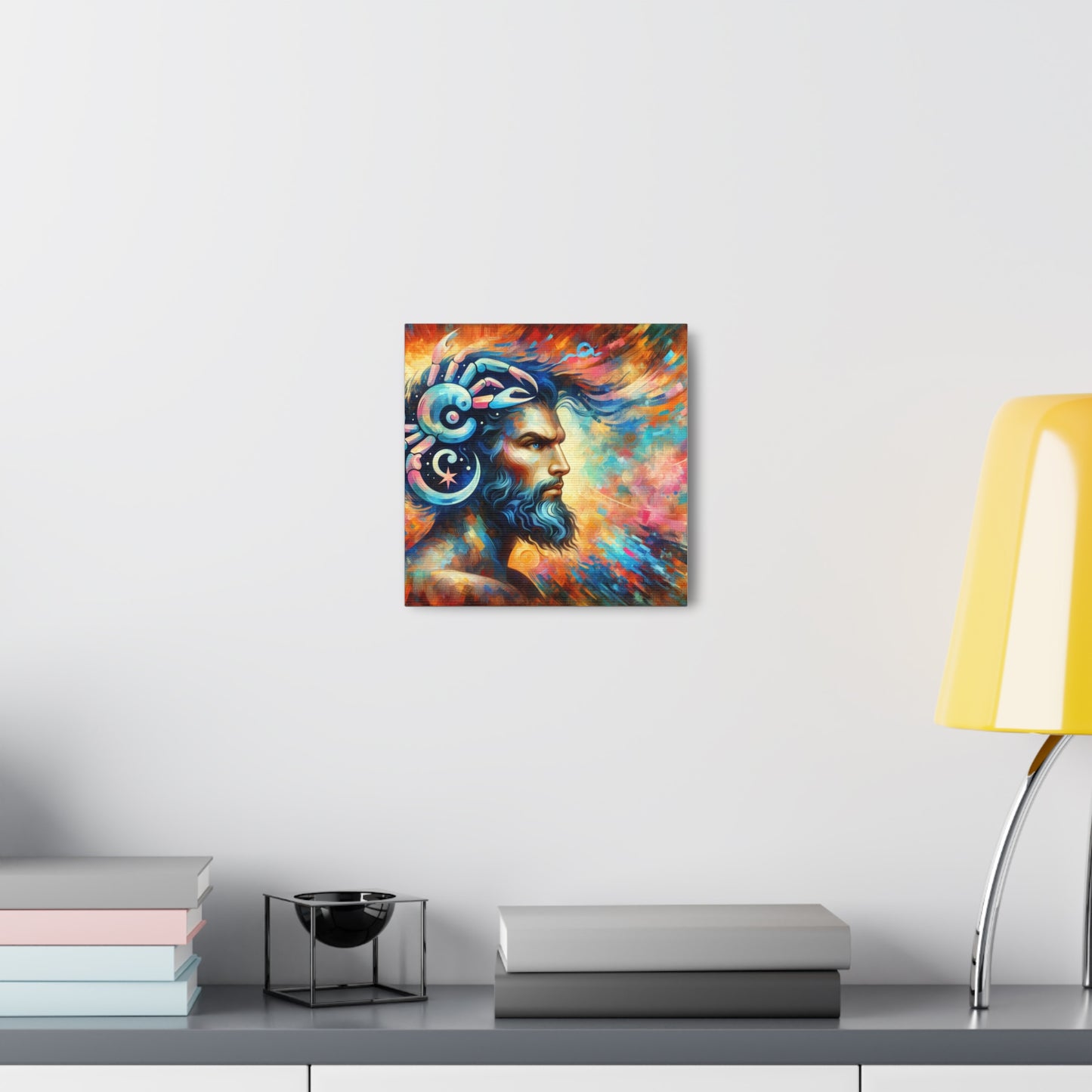 Cancer Man Astrological Sign Canvas Wall Art