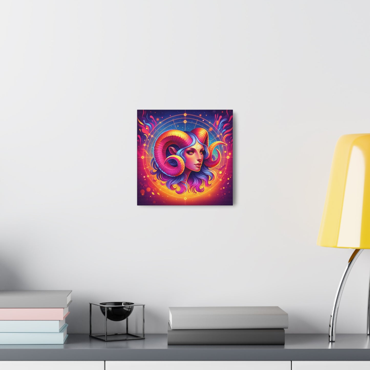 Aries Woman Astrological Sign Canvas Wall Art