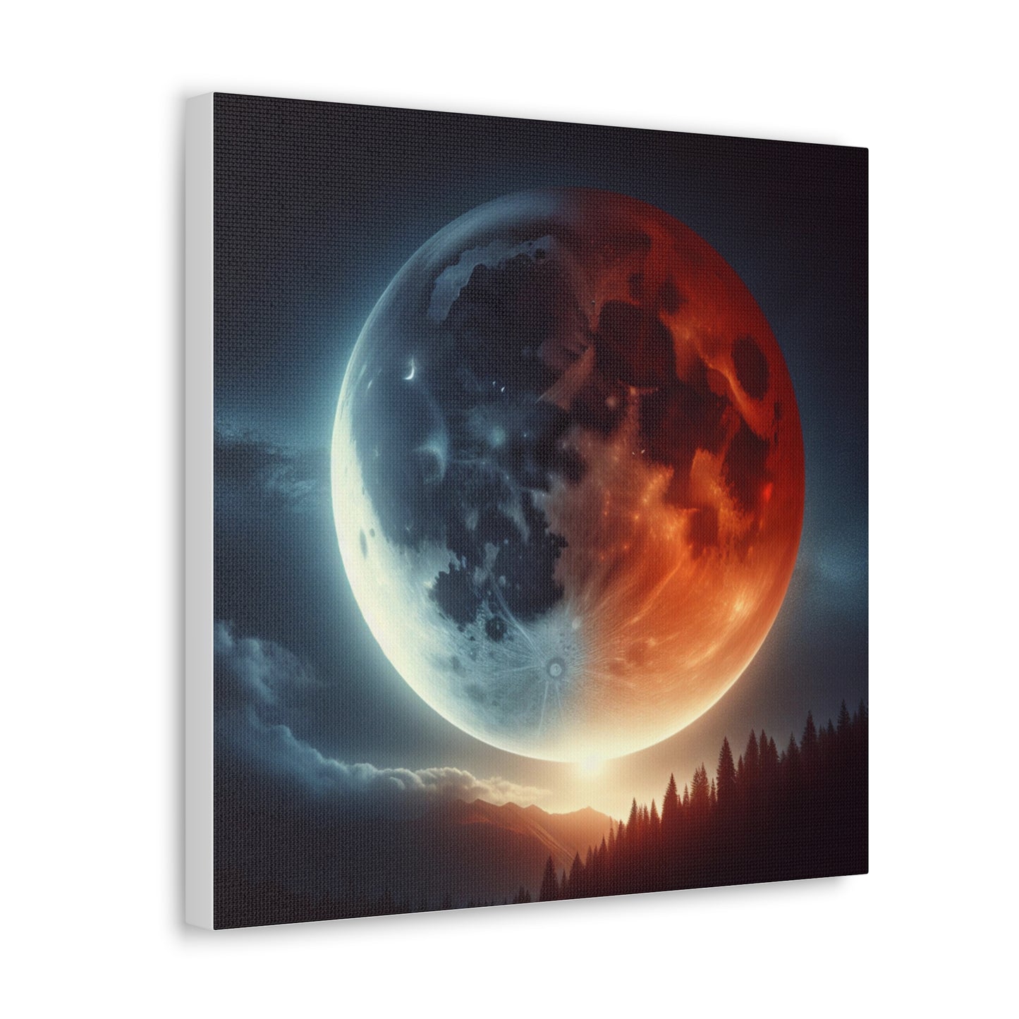 Lunar Eclipse Canvas Wall Art