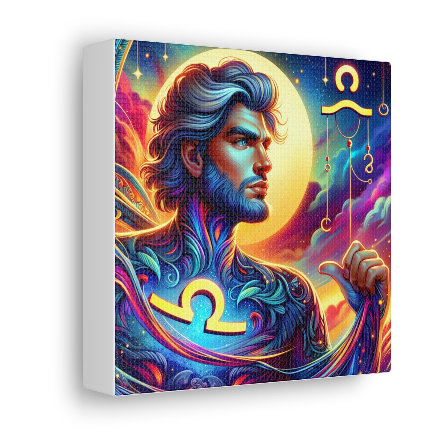 Libra Man Astrological Sign Canvas Wall Art