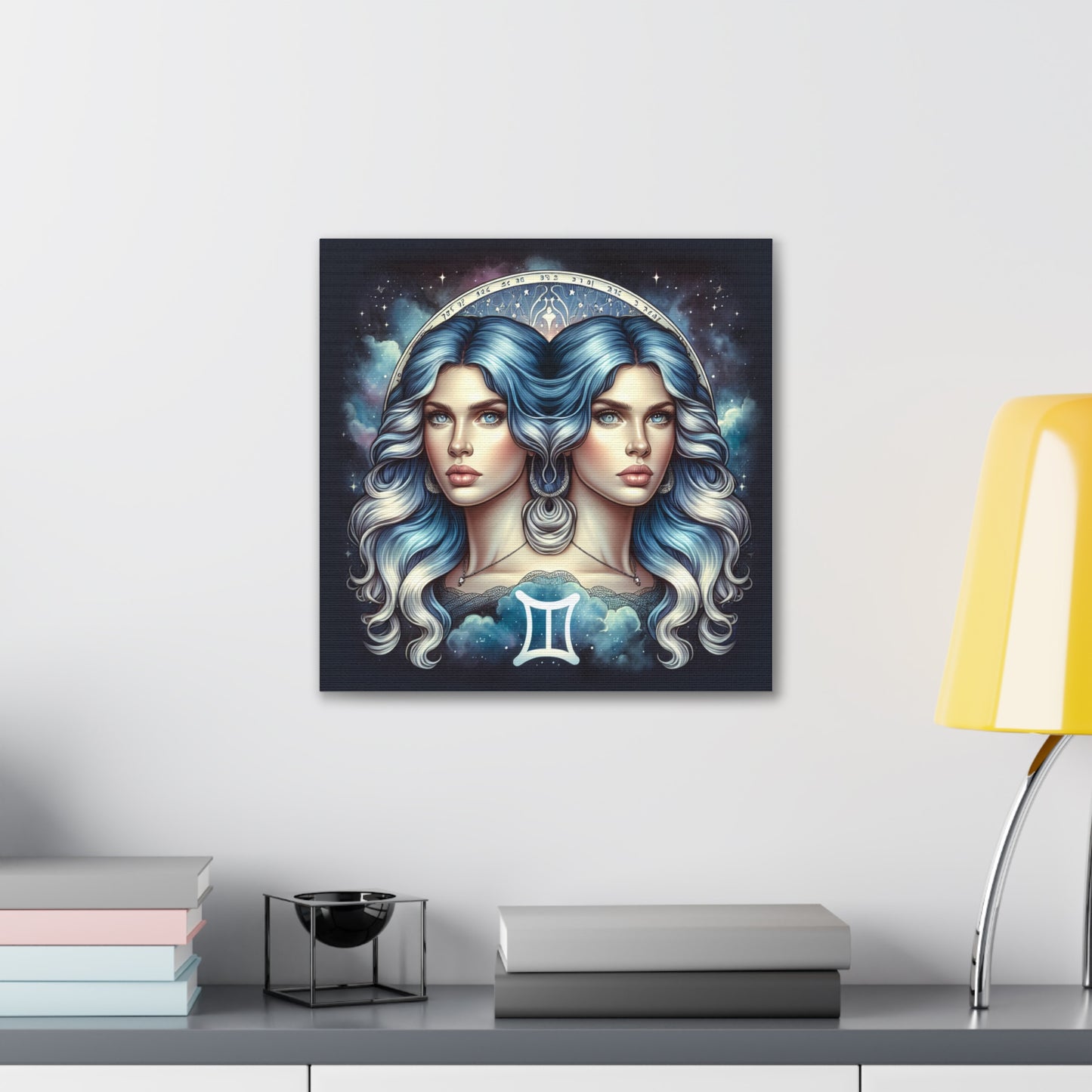 Gemini Woman Astrological Sign Canvas Wall Art