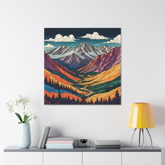 Colorado Mountains Canvas Wall Art