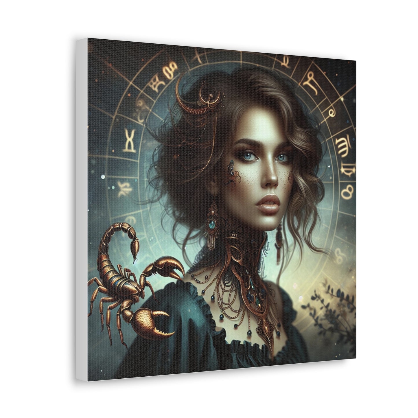 Scorpio Woman Astrological Sign Canvas Wall Art