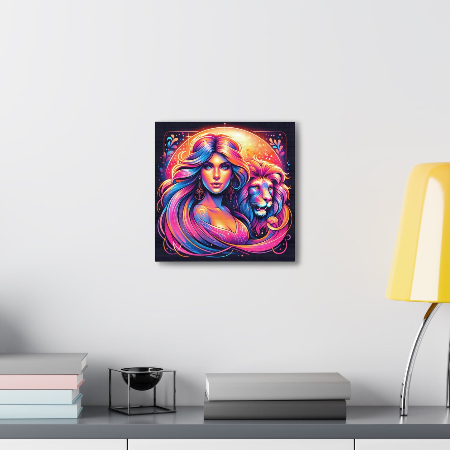 Leo Woman Astrological Sign Canvas Wall Art