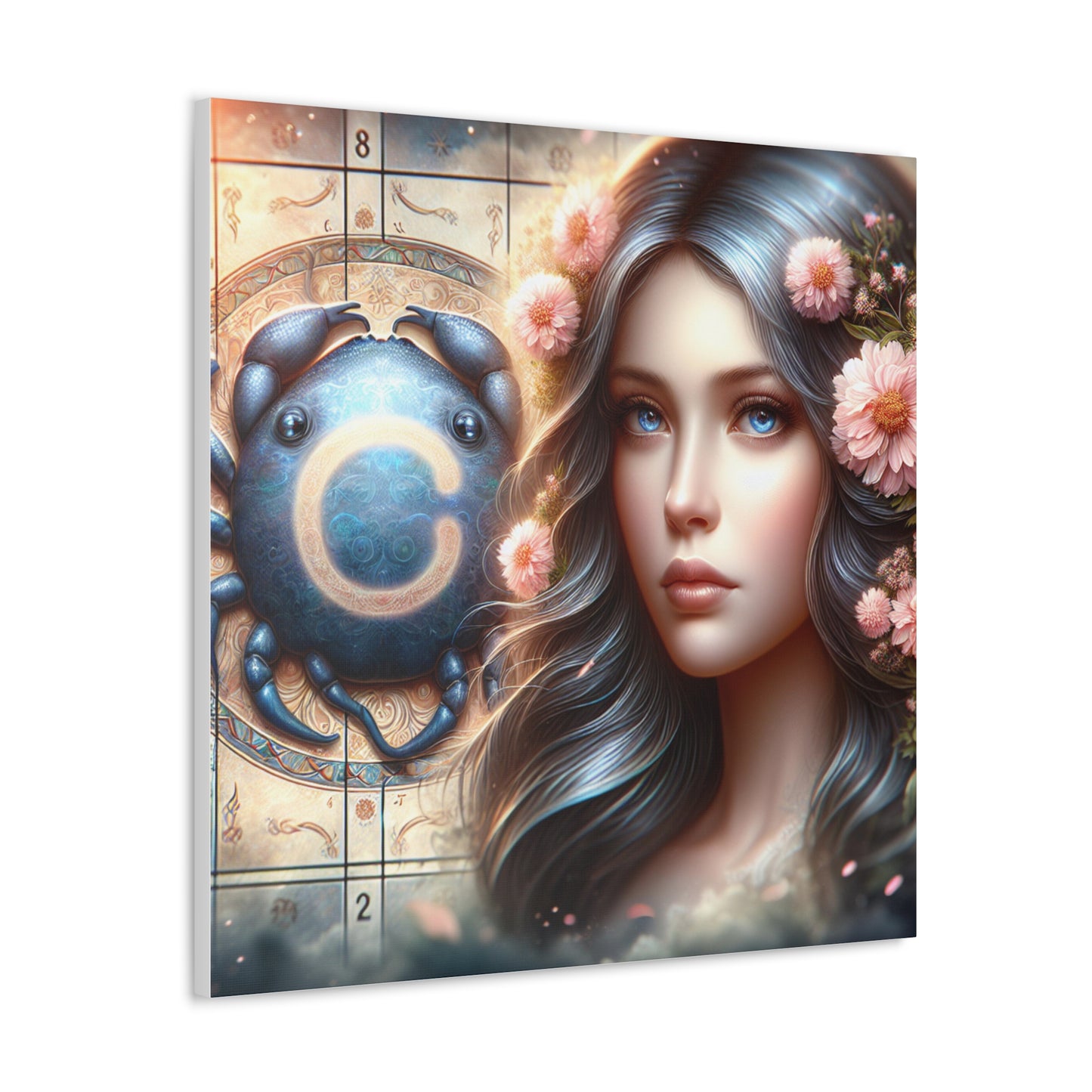 Cancer Woman Astrological Sign Canvas Wall Art