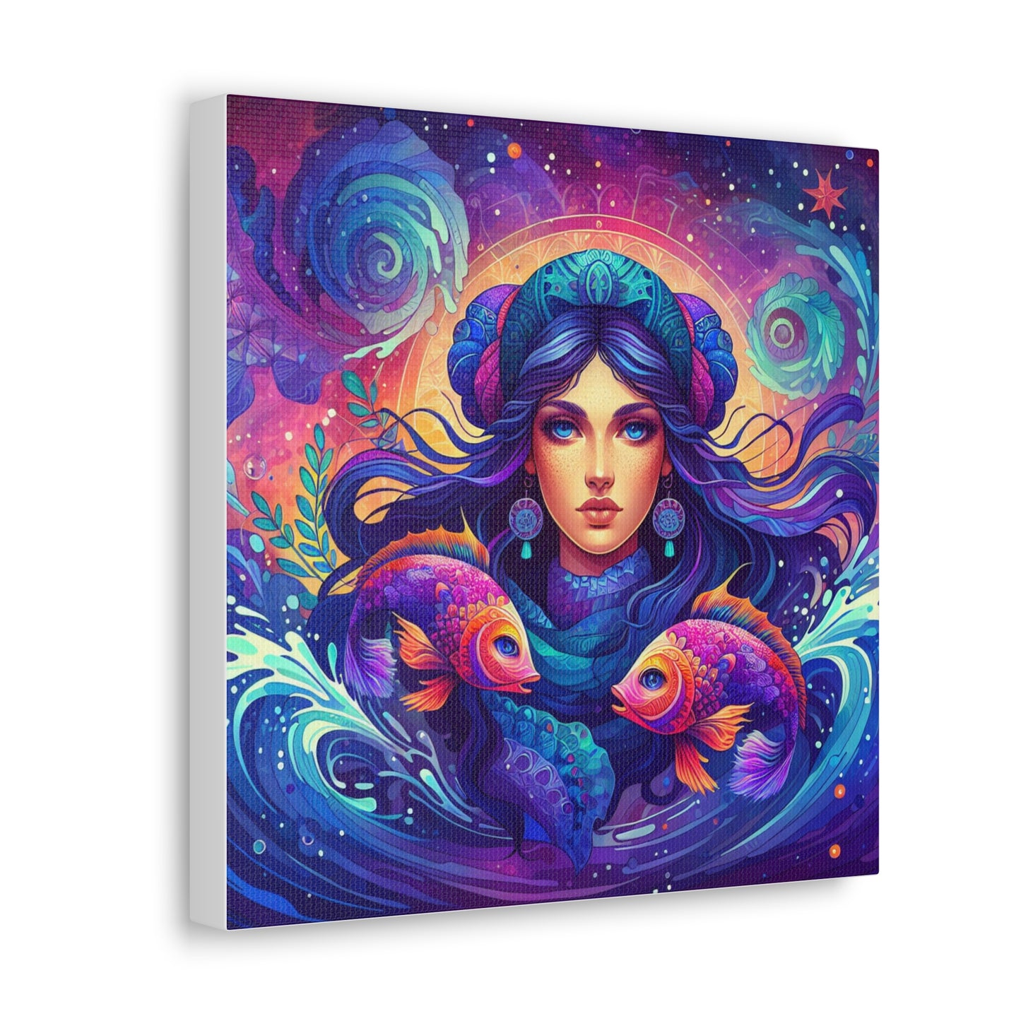 Pisces Woman Astrological Sign Canvas Wall Art