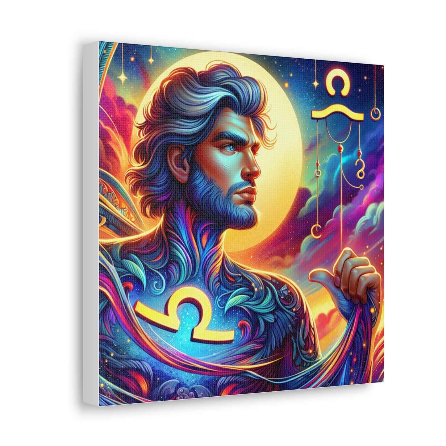 Libra Man Astrological Sign Canvas Wall Art