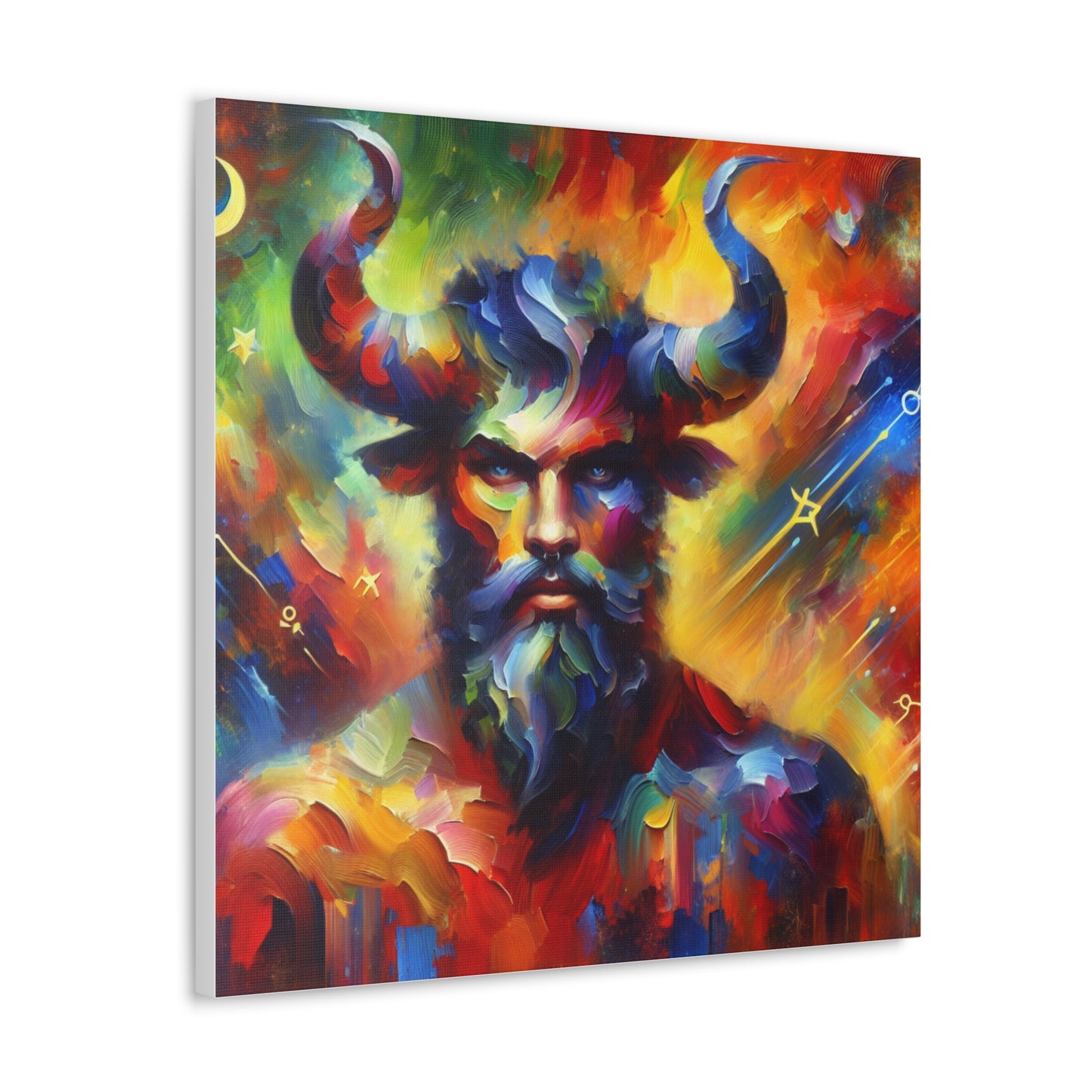 Taurus man Astrological Sign Canvas Wall Art