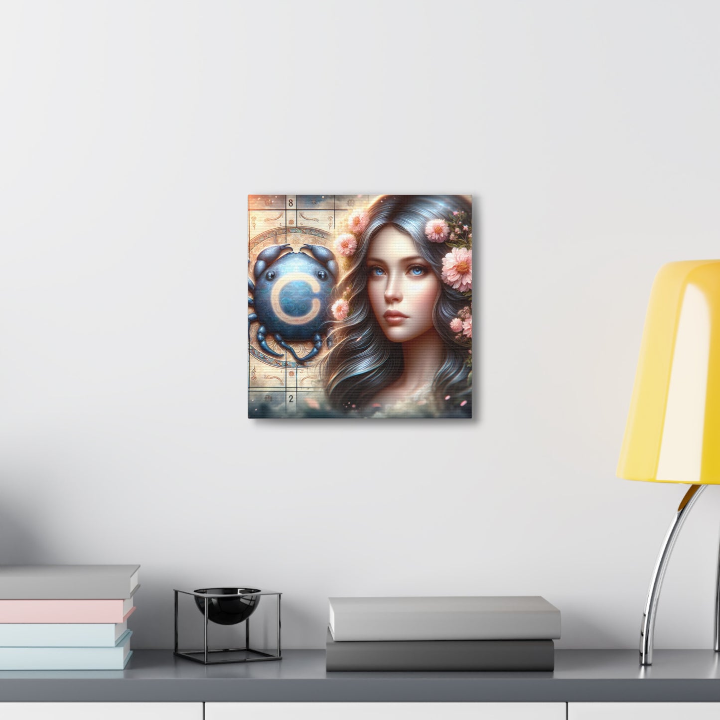 Cancer Woman Astrological Sign Canvas Wall Art