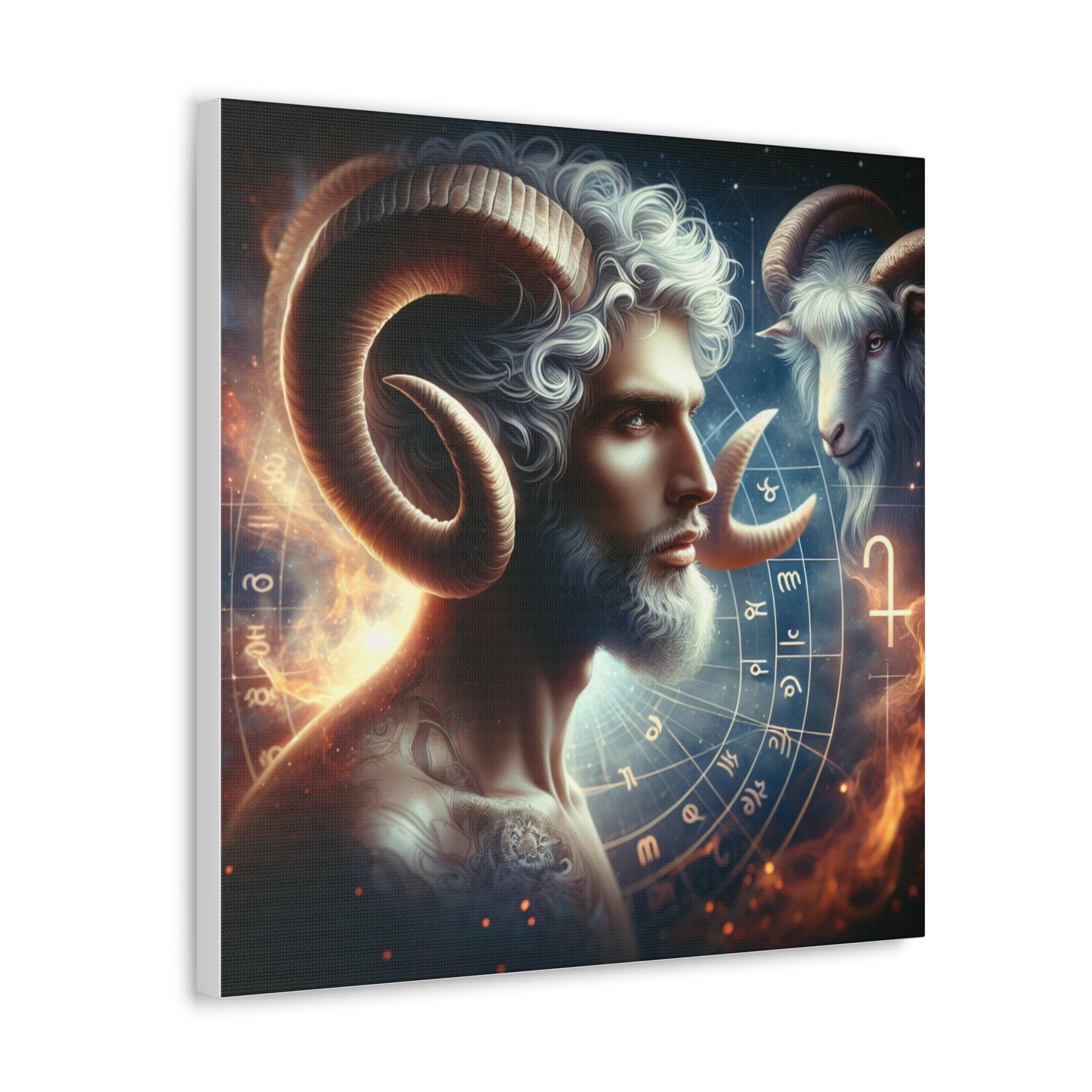 Aries Man Astrological Sign Canvas Wall Art