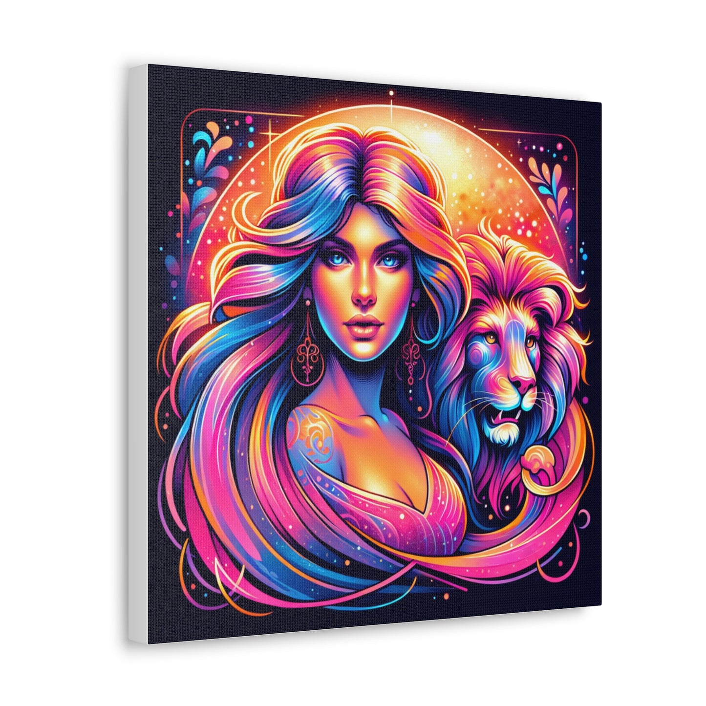 Leo Woman Astrological Sign Canvas Wall Art