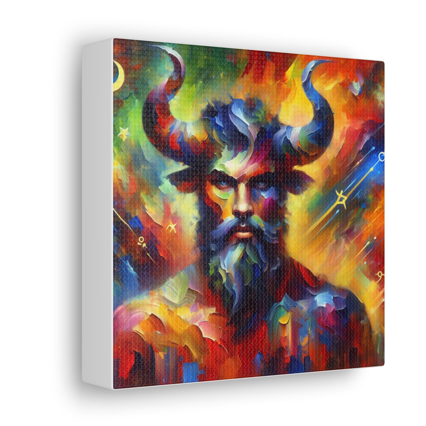 Taurus man Astrological Sign Canvas Wall Art