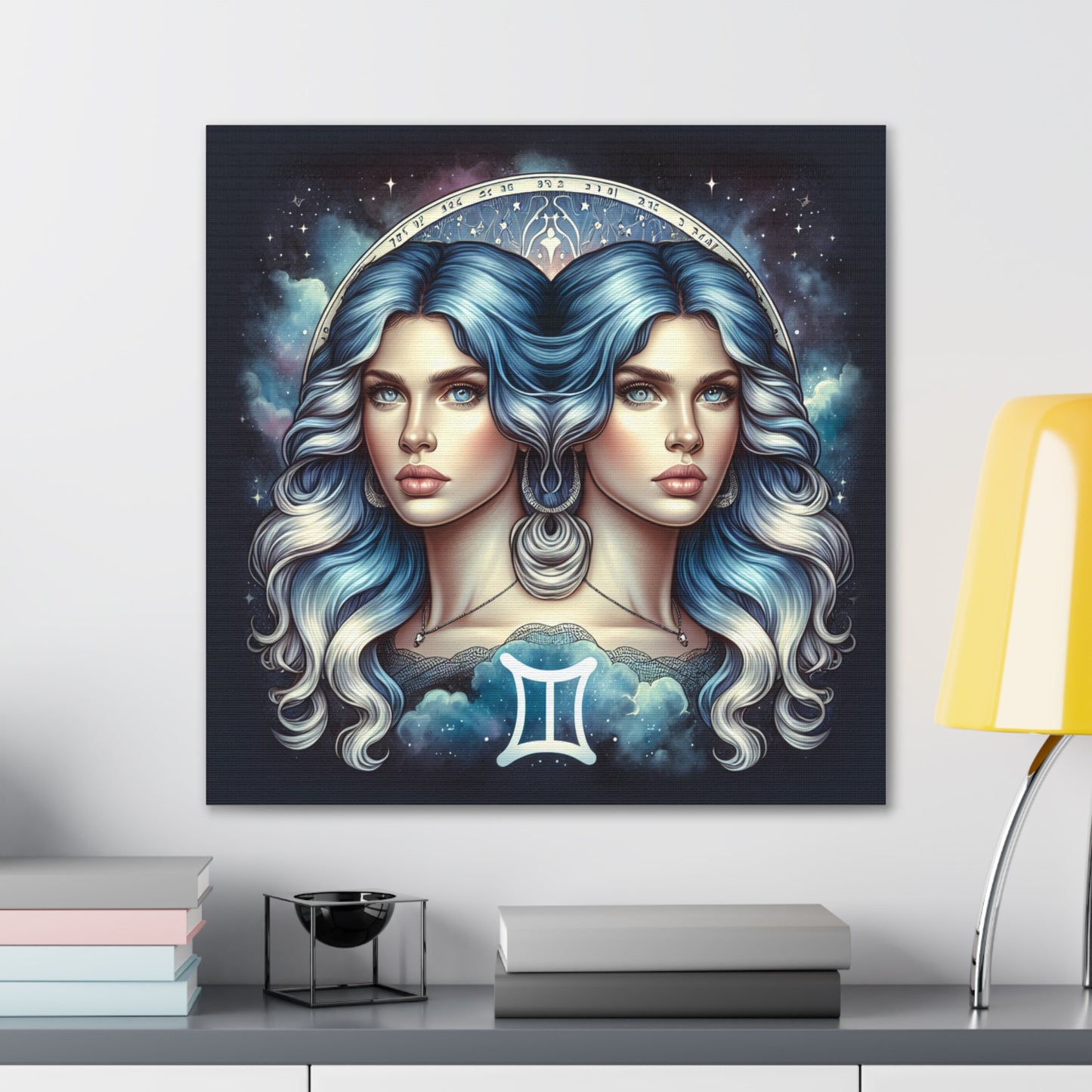 Gemini Woman Astrological Sign Canvas Wall Art