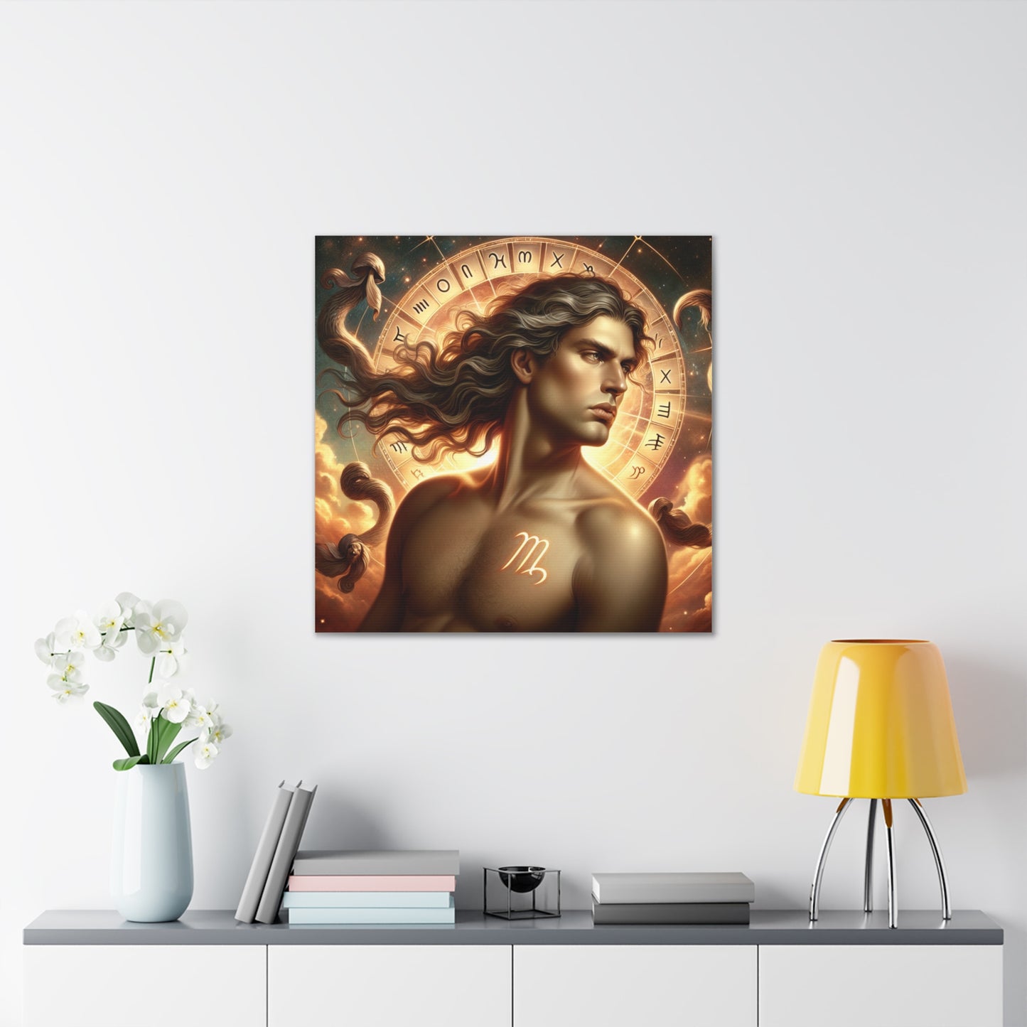 Virgo Man Astrological Sign Canvas Wall Art