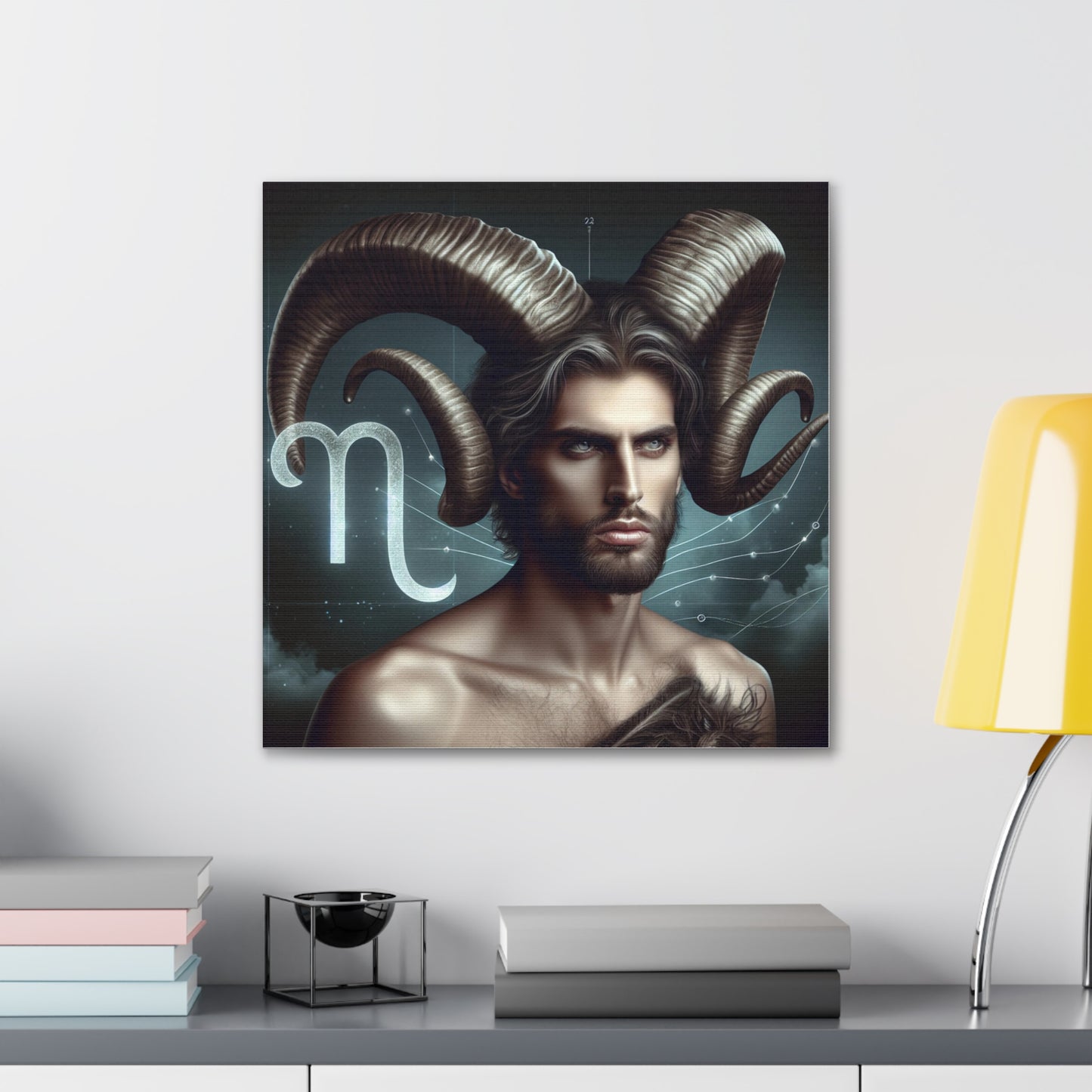 Capricorn Man Astrological Sign Canvas Wall Art