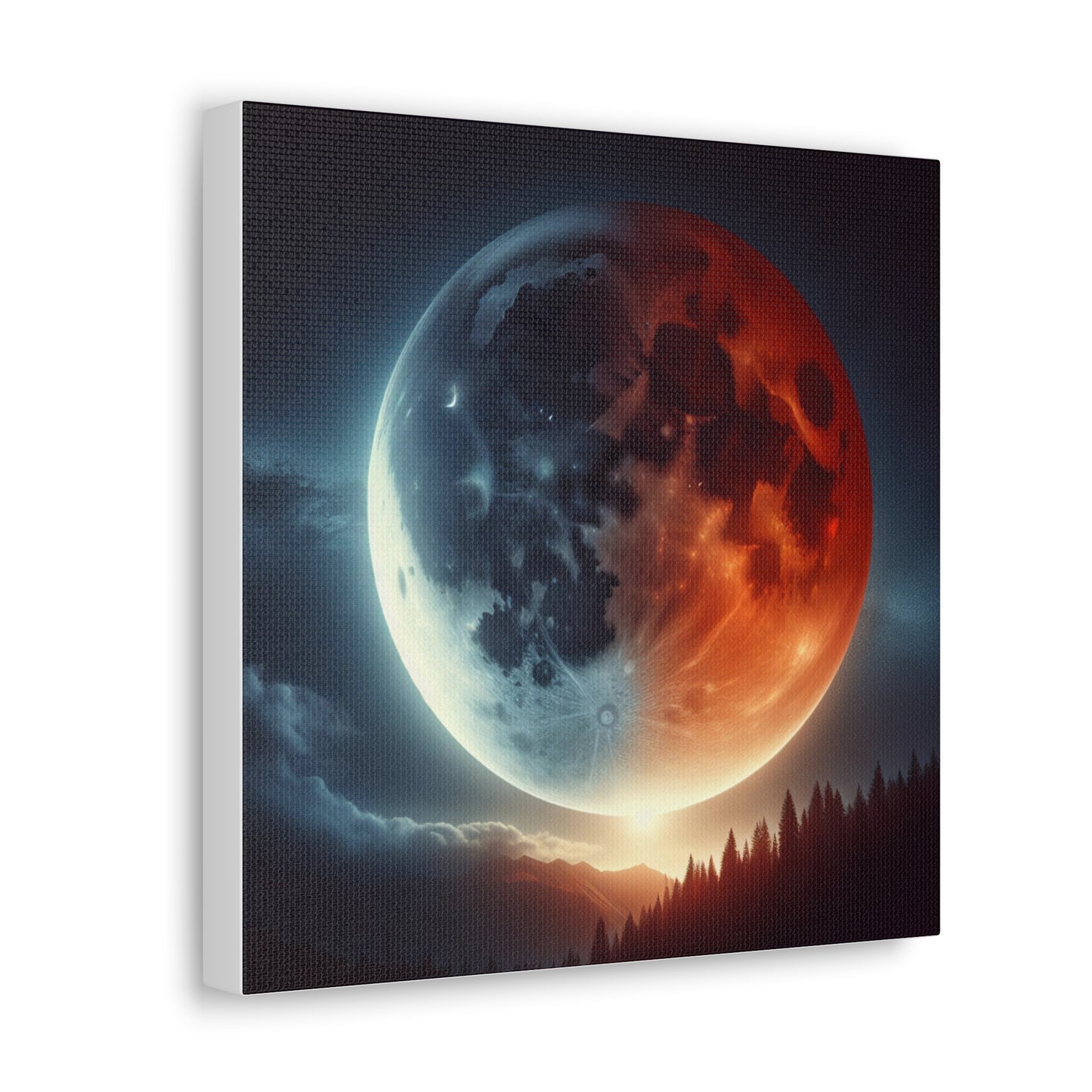 Lunar Eclipse Canvas Wall Art