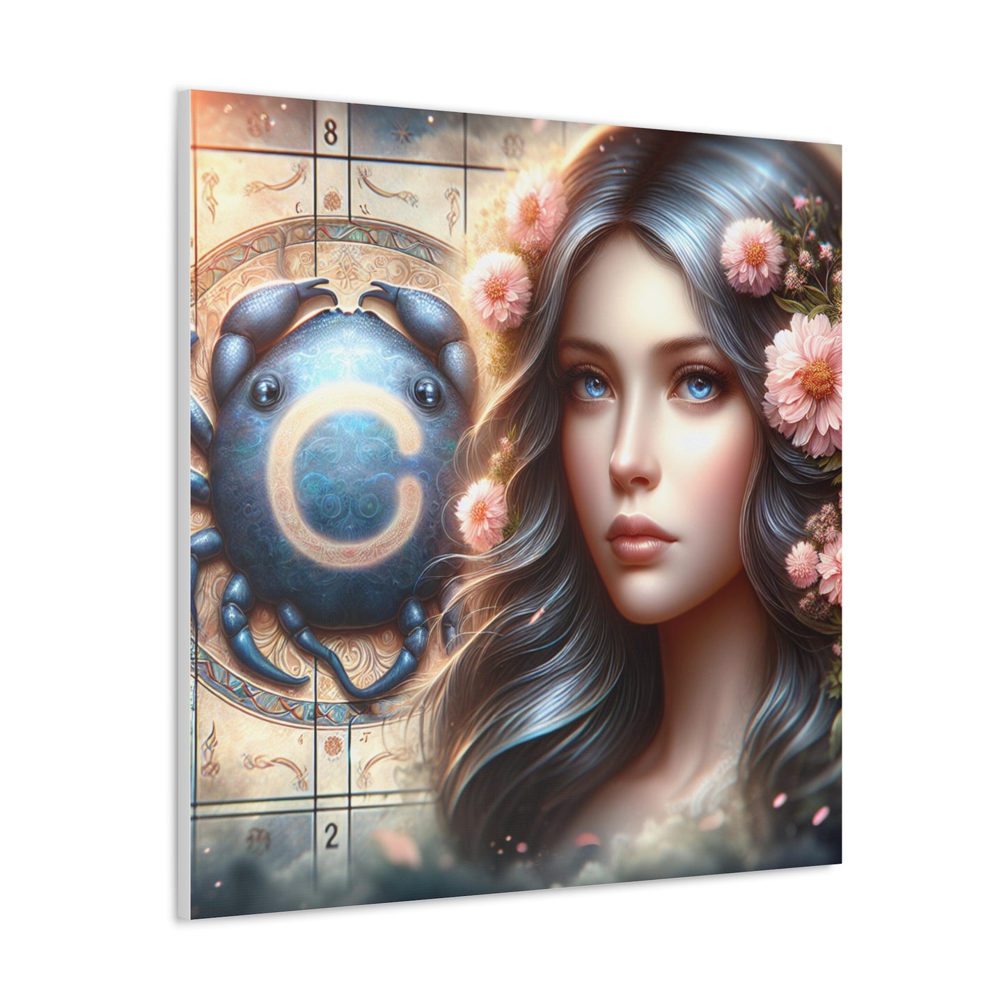 Cancer Woman Astrological Sign Canvas Wall Art