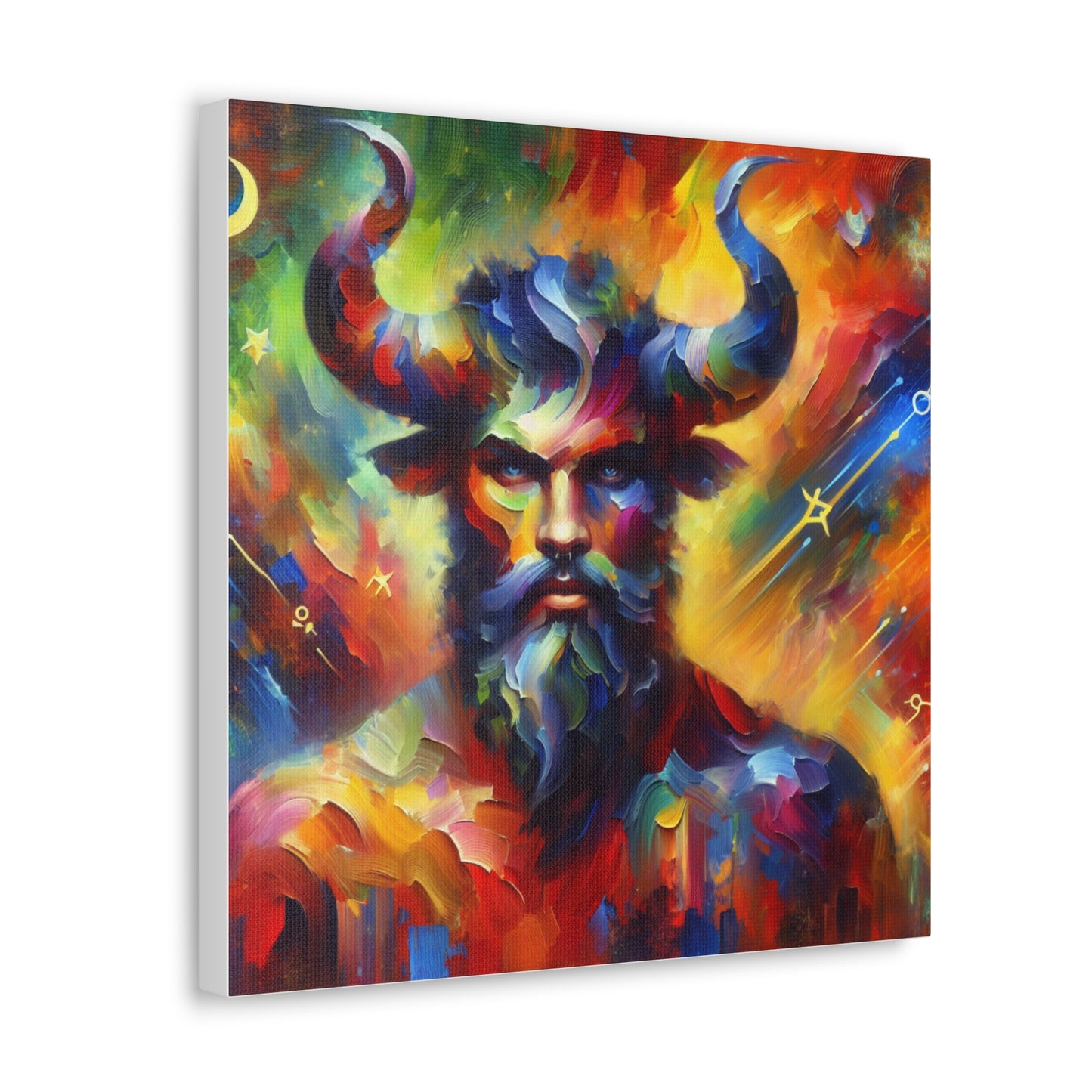 Taurus man Astrological Sign Canvas Wall Art