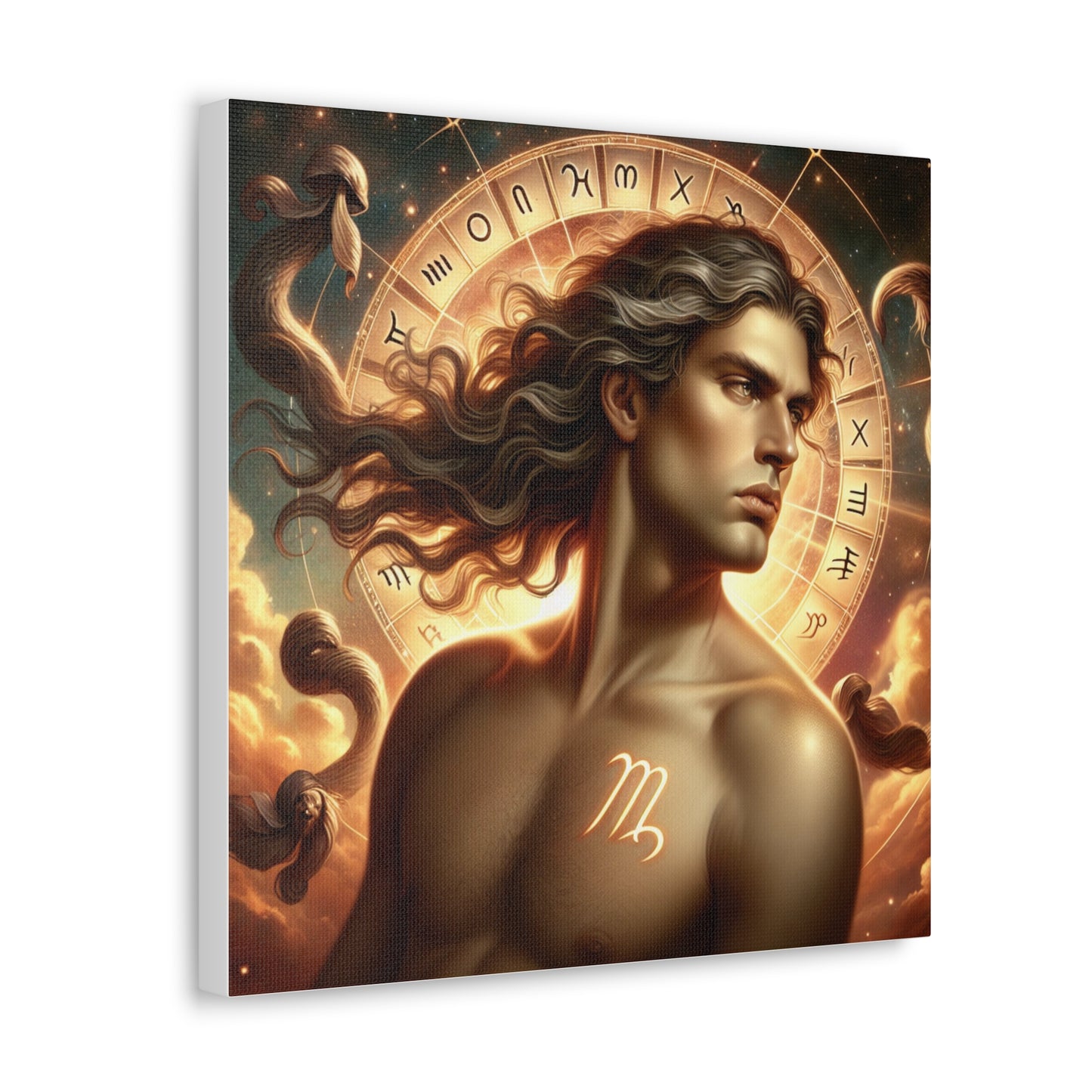 Virgo Man Astrological Sign Canvas Wall Art