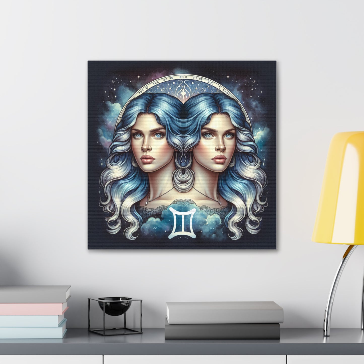 Gemini Woman Astrological Sign Canvas Wall Art