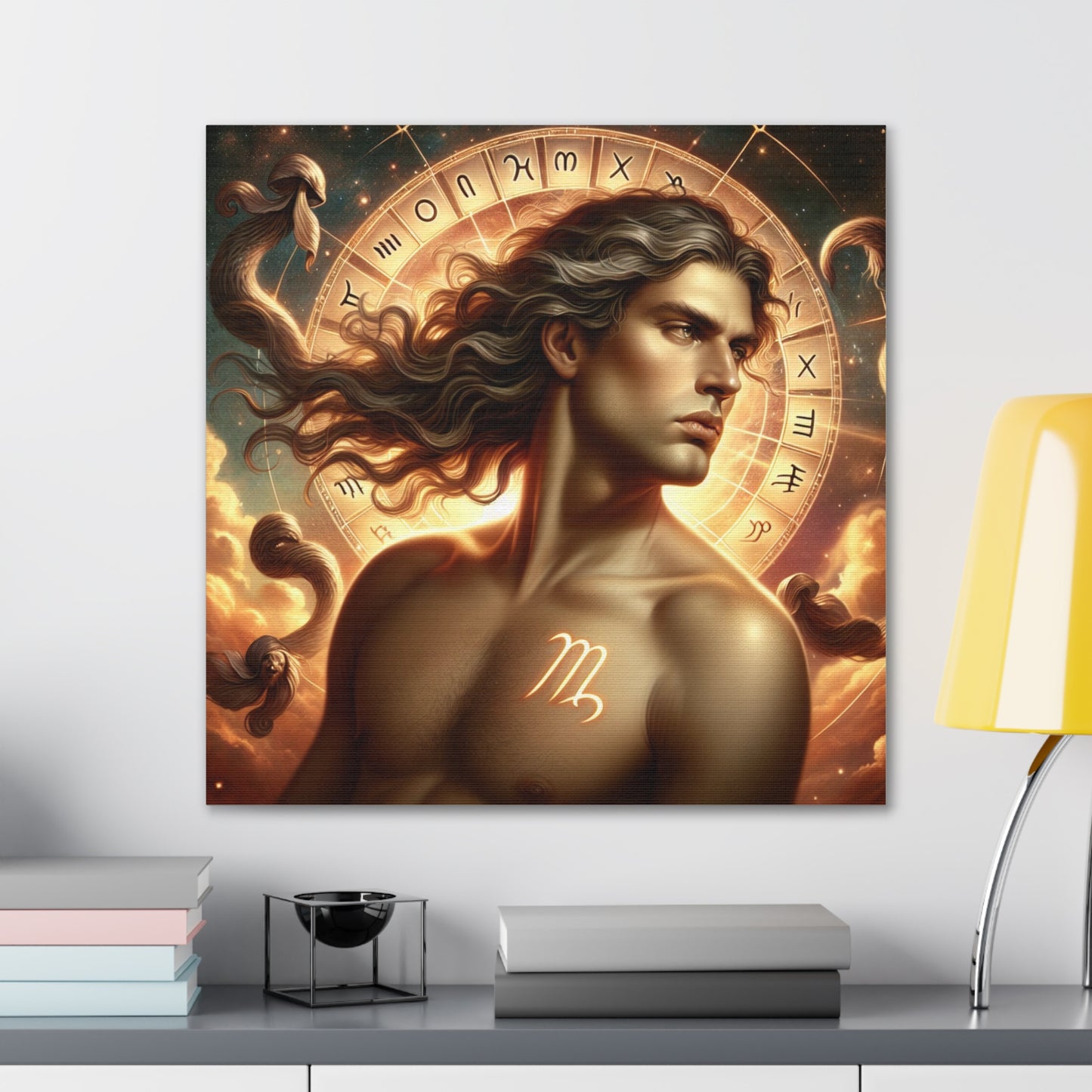 Virgo Man Astrological Sign Canvas Wall Art