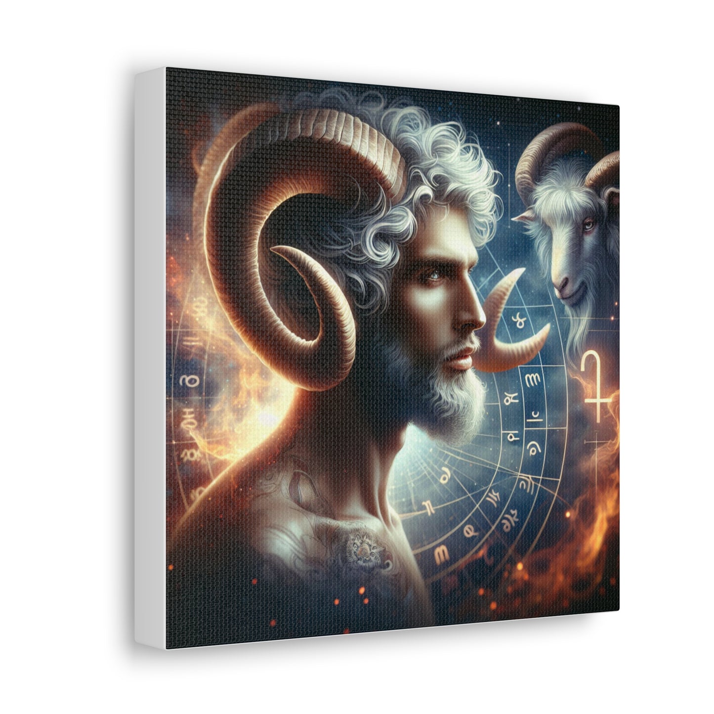 Aries Man Astrological Sign Canvas Wall Art