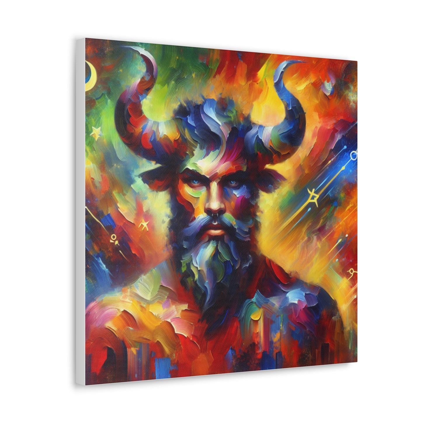 Taurus man Astrological Sign Canvas Wall Art