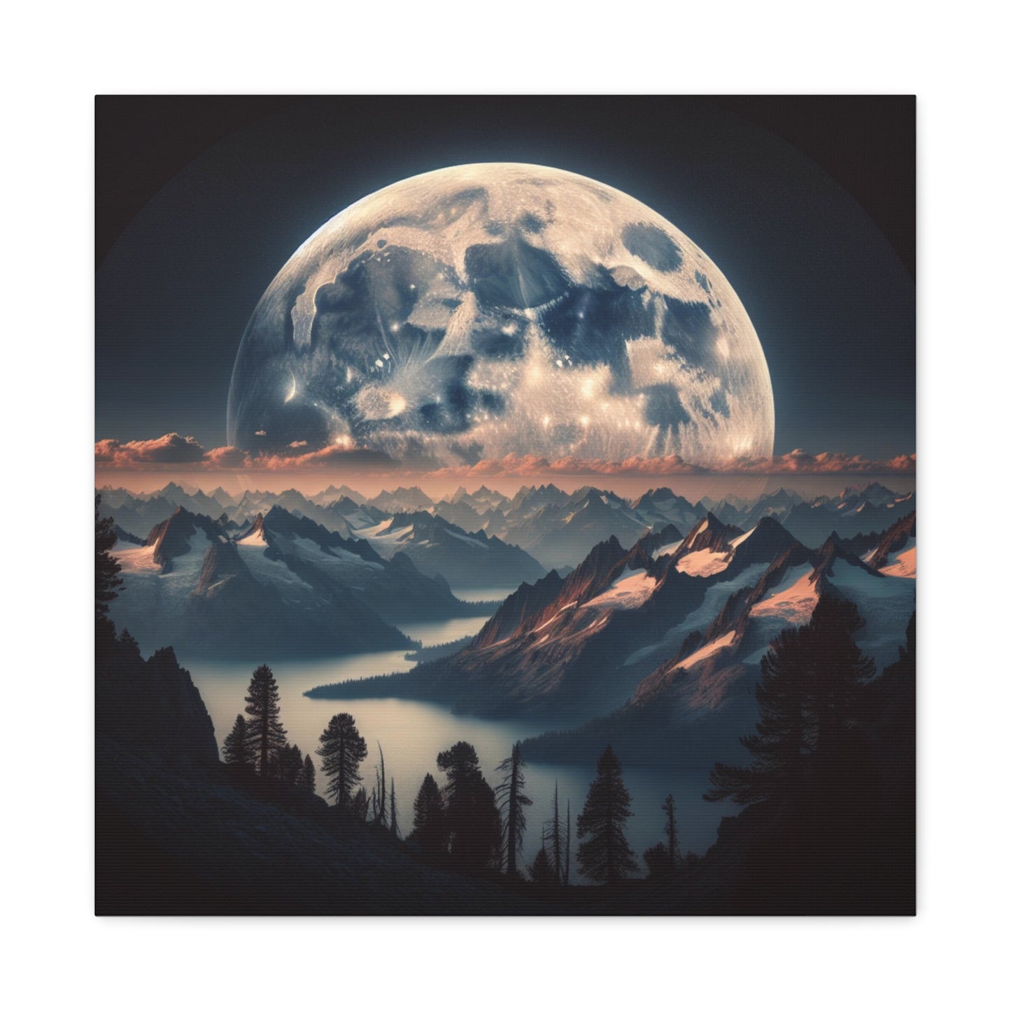 Full Moon Canvas Wall Art