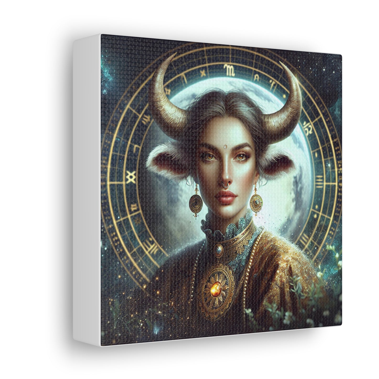 Taurus Woman Astrological Sign Canvas Wall Art