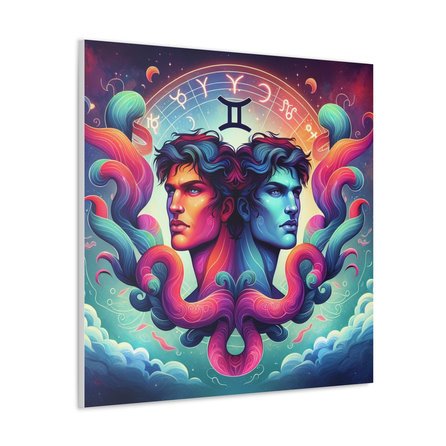 Gemini man Astrological Sign Canvas Wall Art