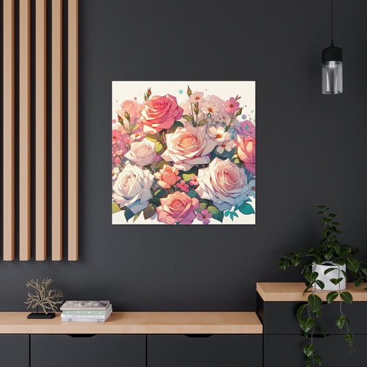 Roses Canvas Wall Art