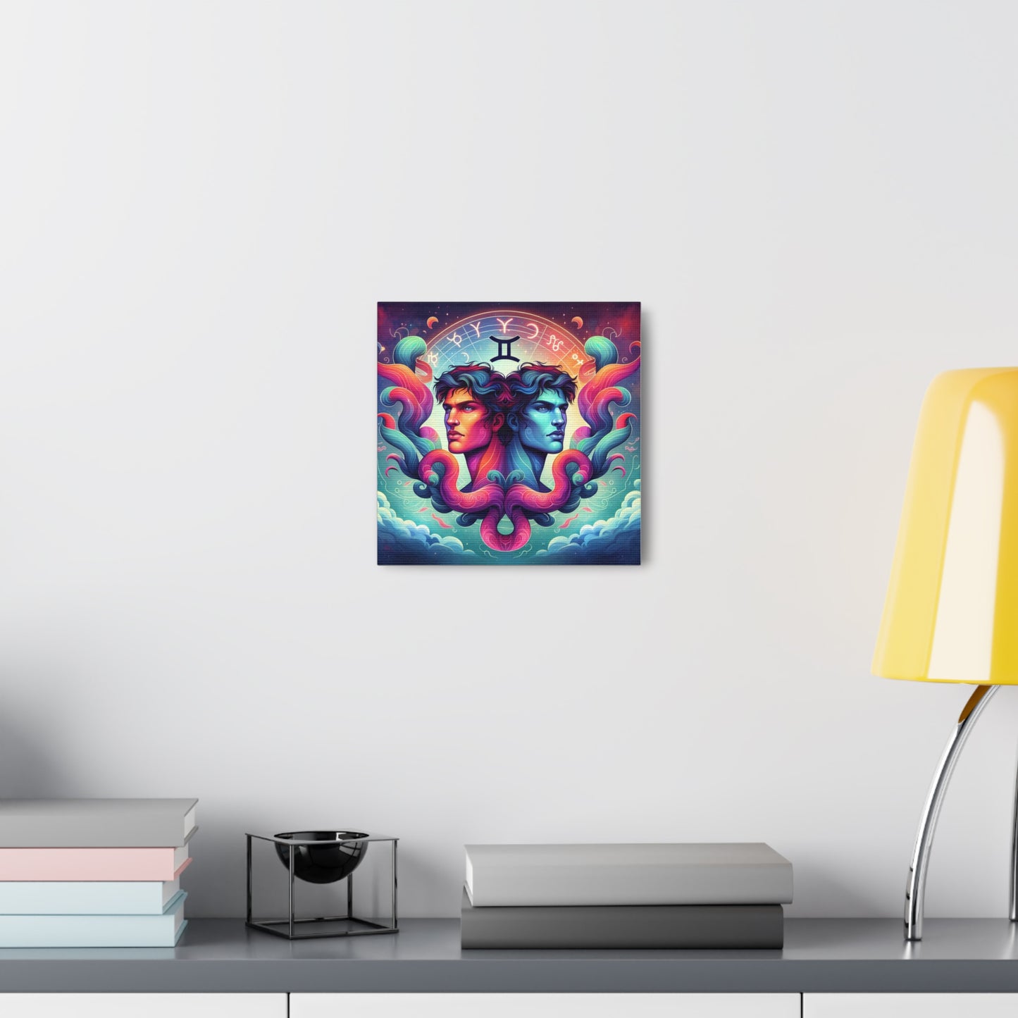 Gemini man Astrological Sign Canvas Wall Art