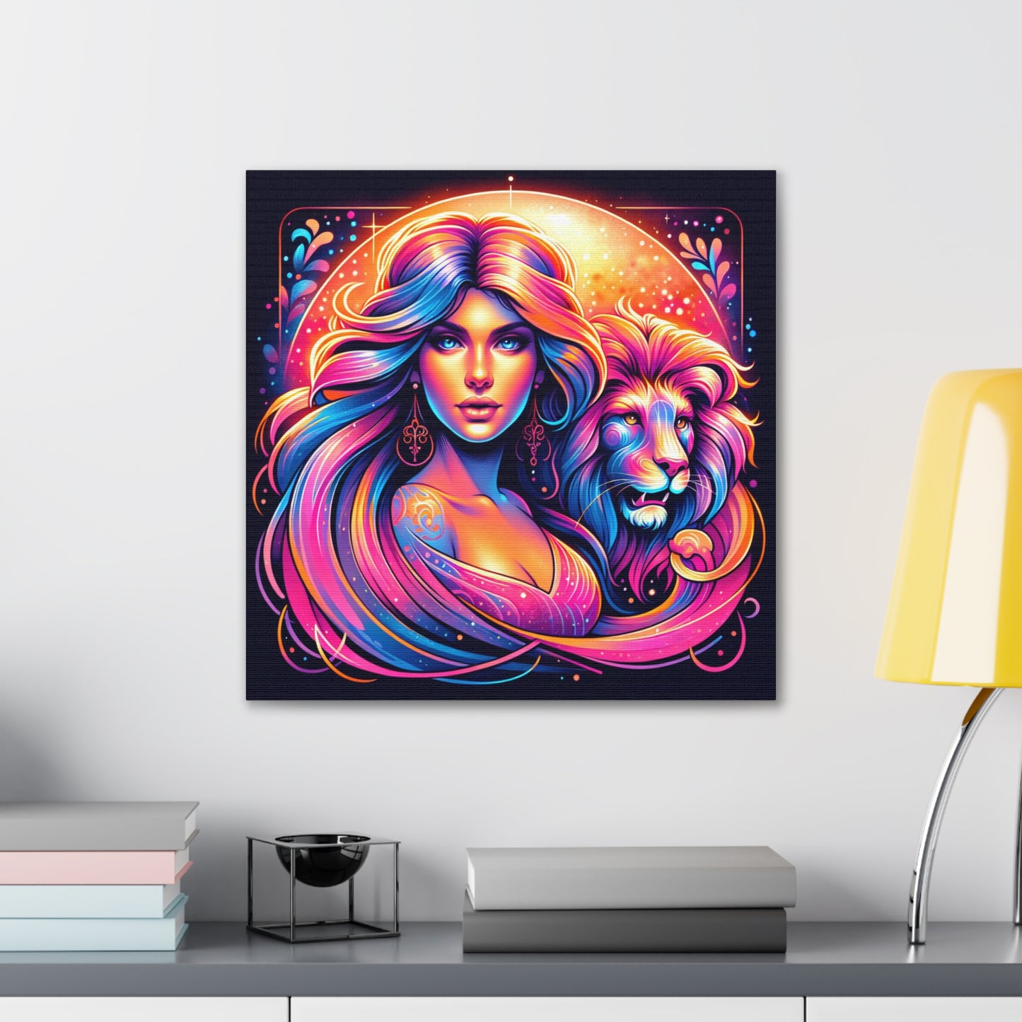 Leo Woman Astrological Sign Canvas Wall Art