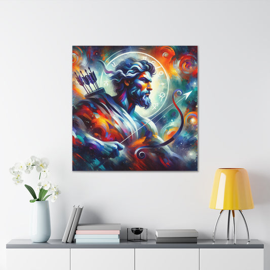 Sagittarius Man Astrological Sign Canvas Wall Art