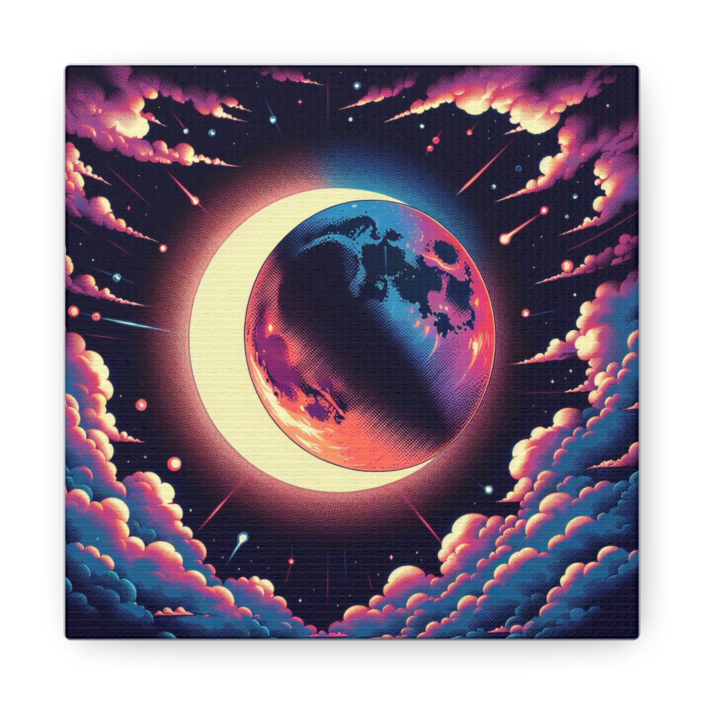 Lunar Eclipse Canvas Wall Art