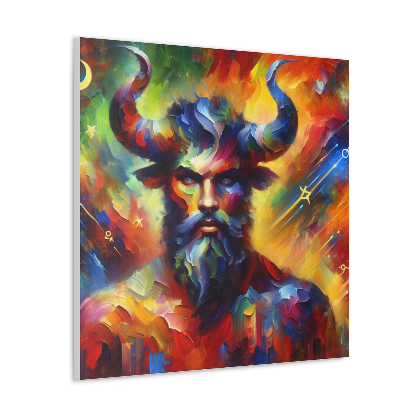 Taurus man Astrological Sign Canvas Wall Art