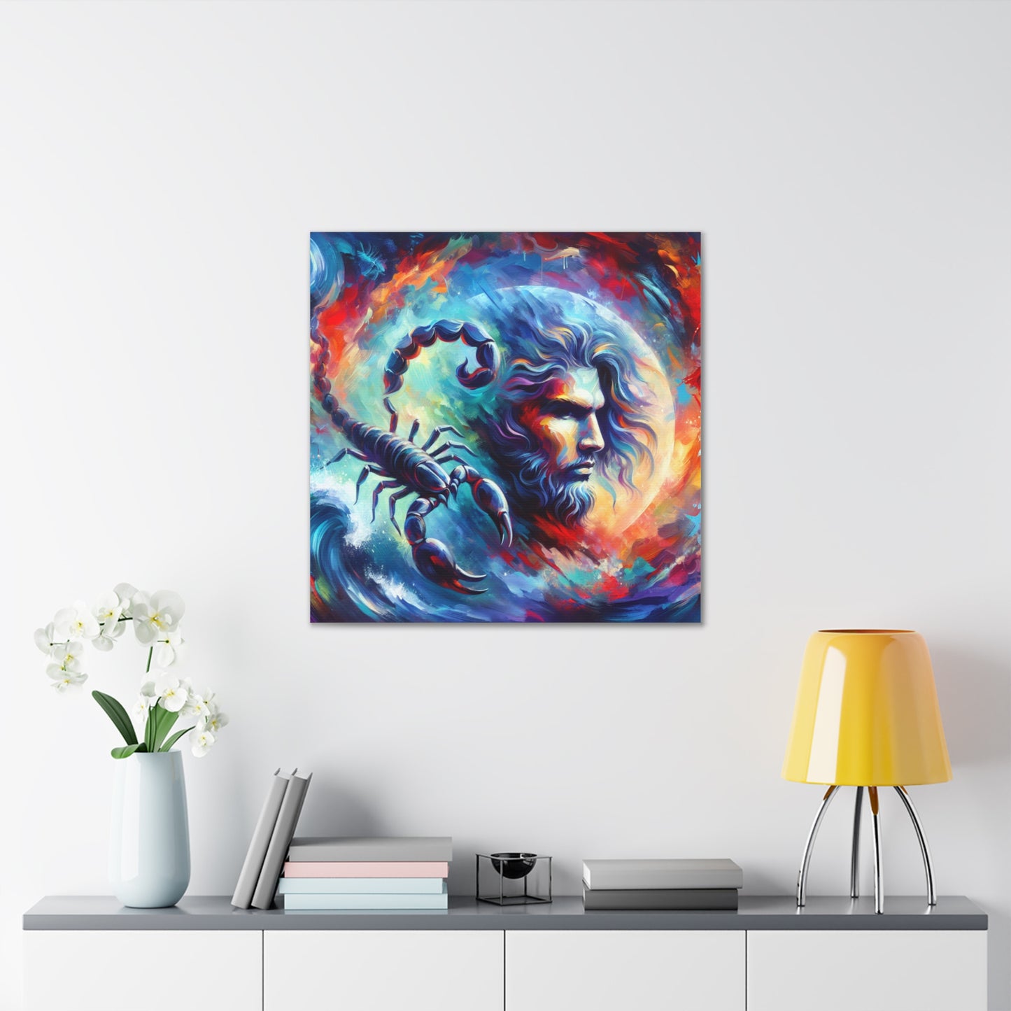 Scorpio Man Astrological Sign Canvas Wall Art