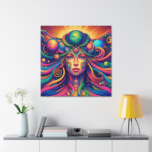 Gaia Mother Earth Canvas Wall Art