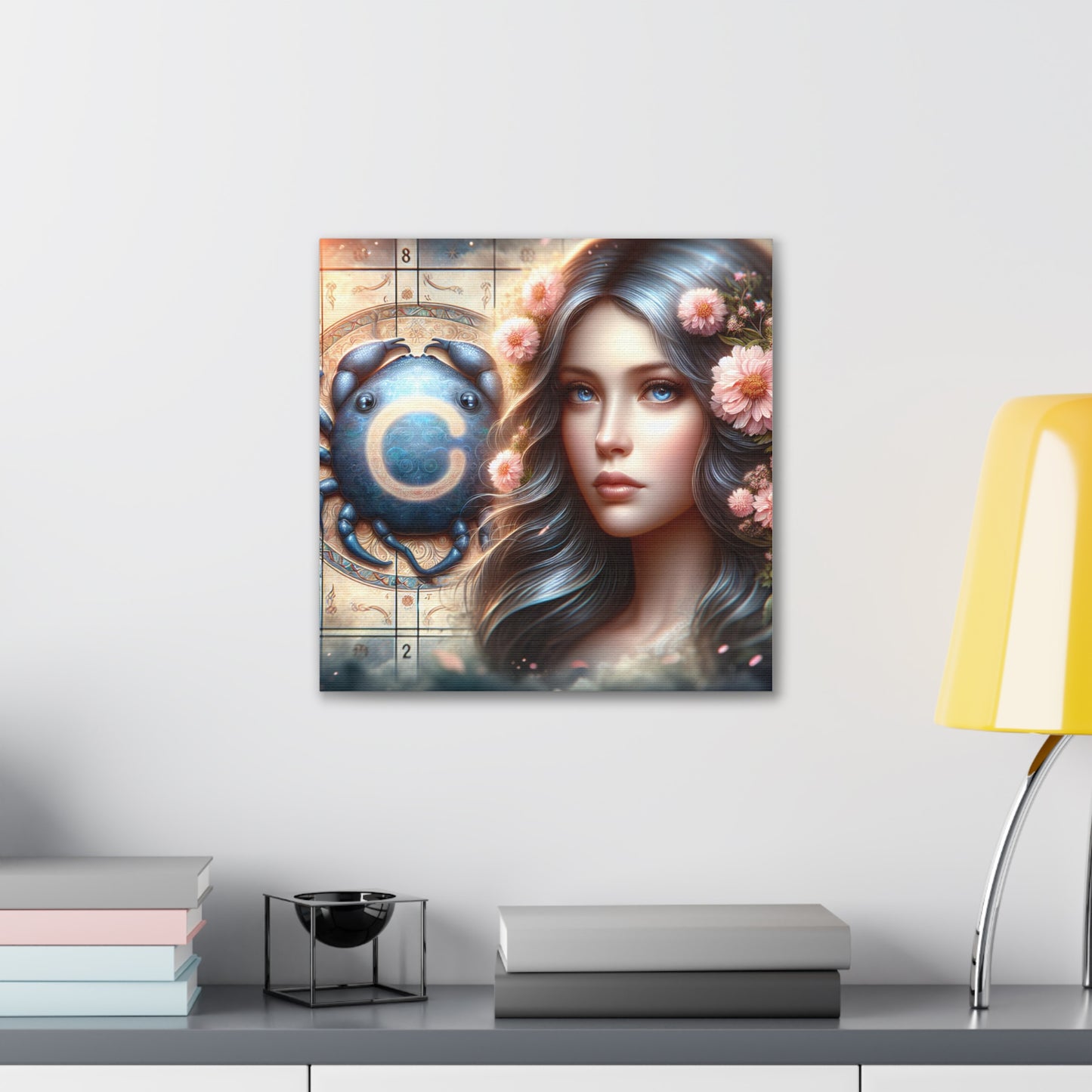 Cancer Woman Astrological Sign Canvas Wall Art