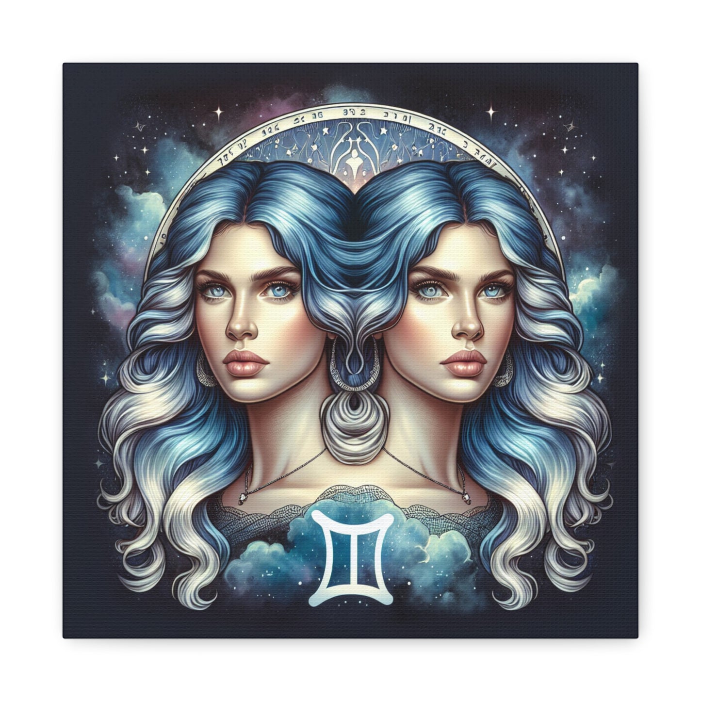 Gemini Woman Astrological Sign Canvas Wall Art