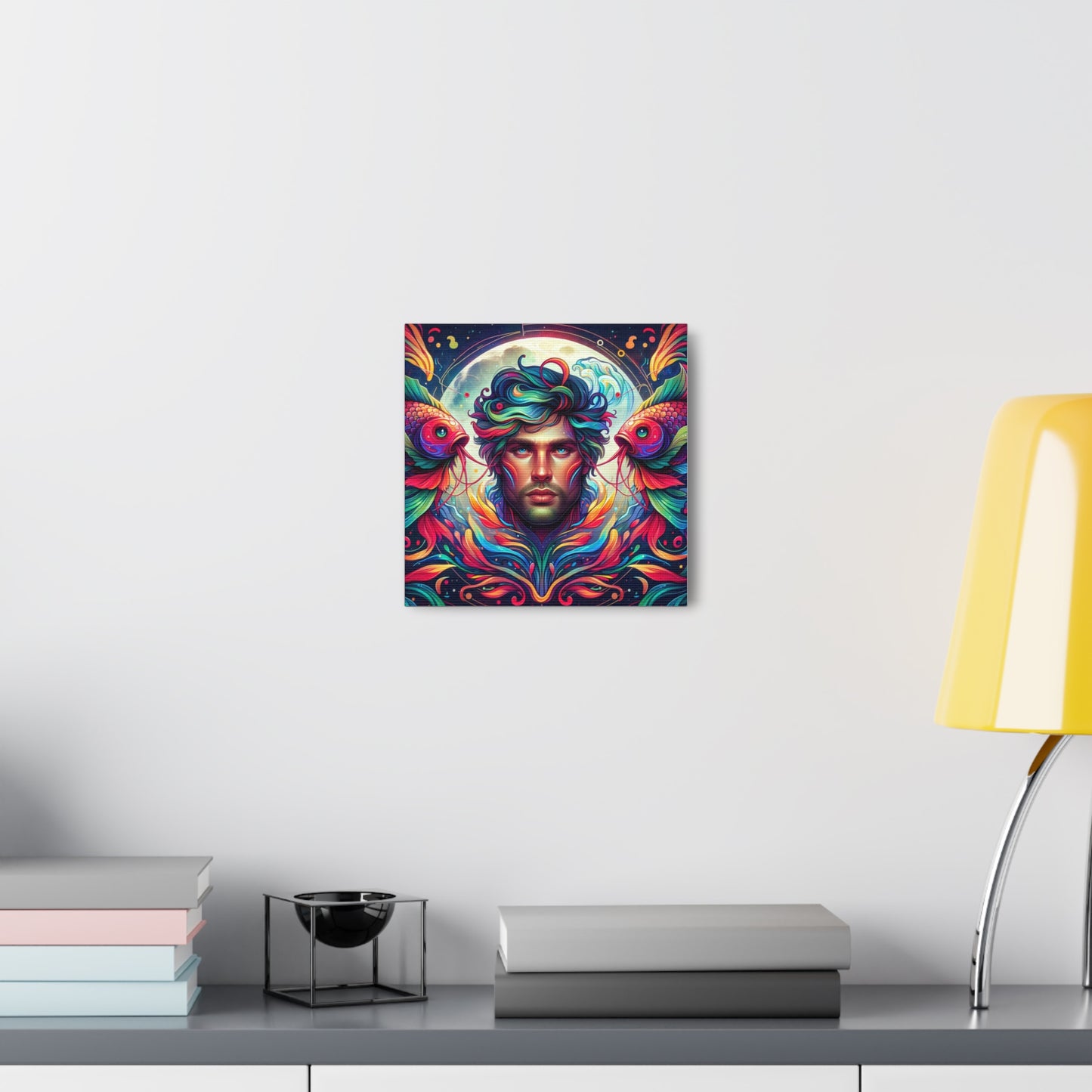 Pisces Man Astrological Sign Canvas Wall Art