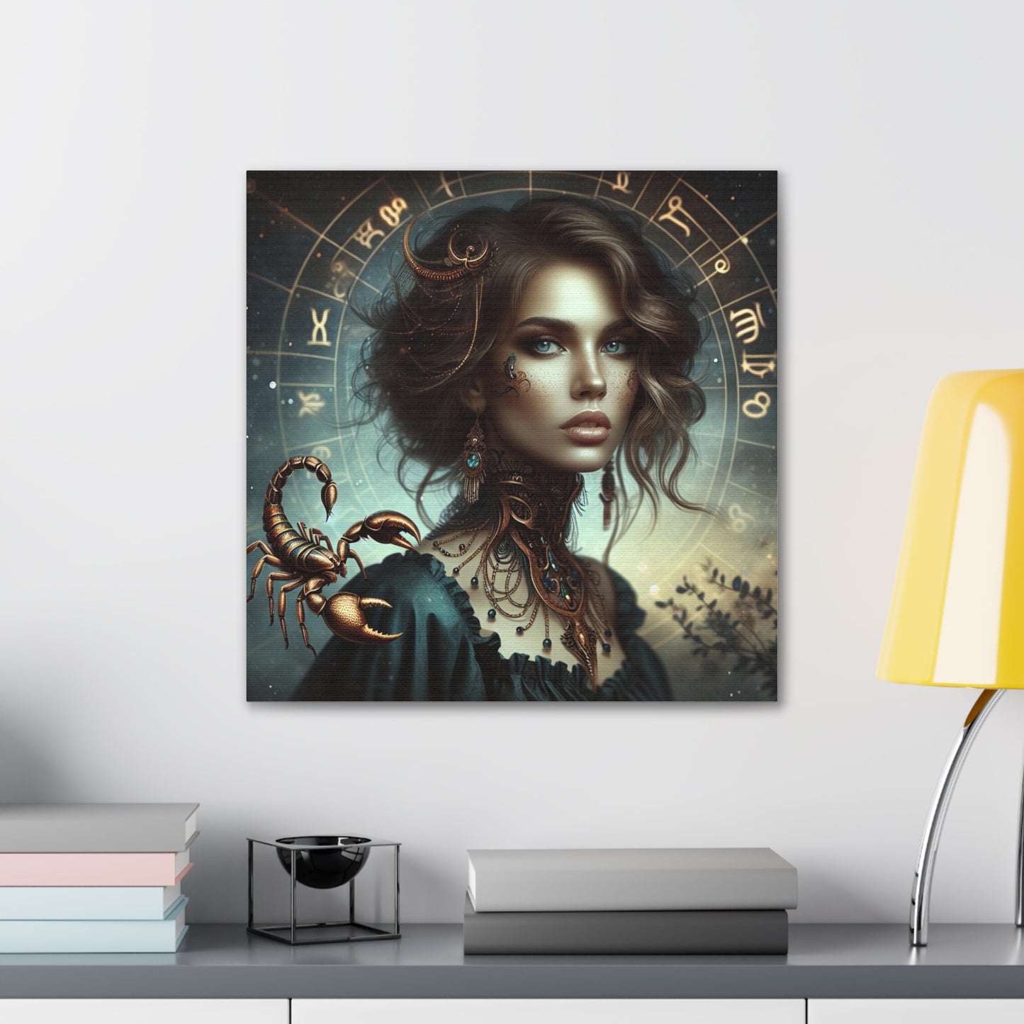 Scorpio Woman Astrological Sign Canvas Wall Art