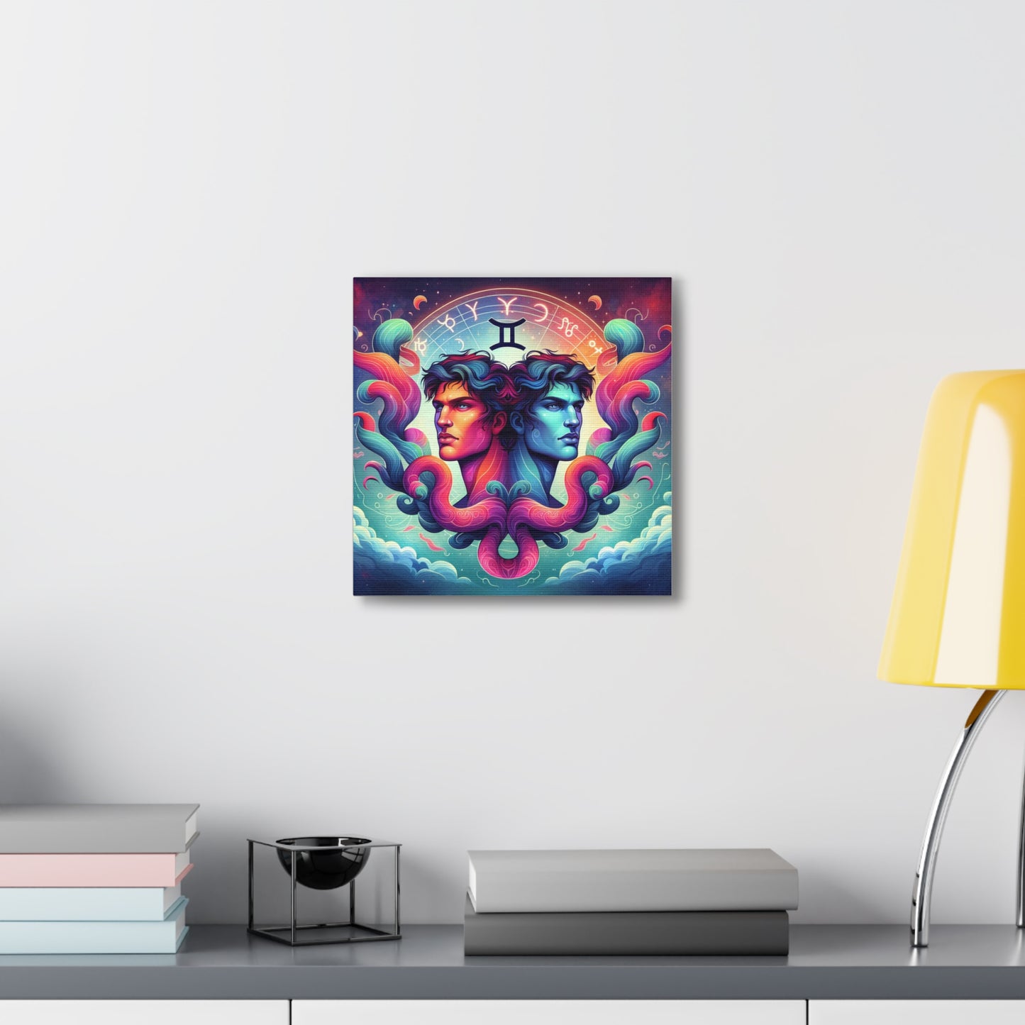 Gemini man Astrological Sign Canvas Wall Art