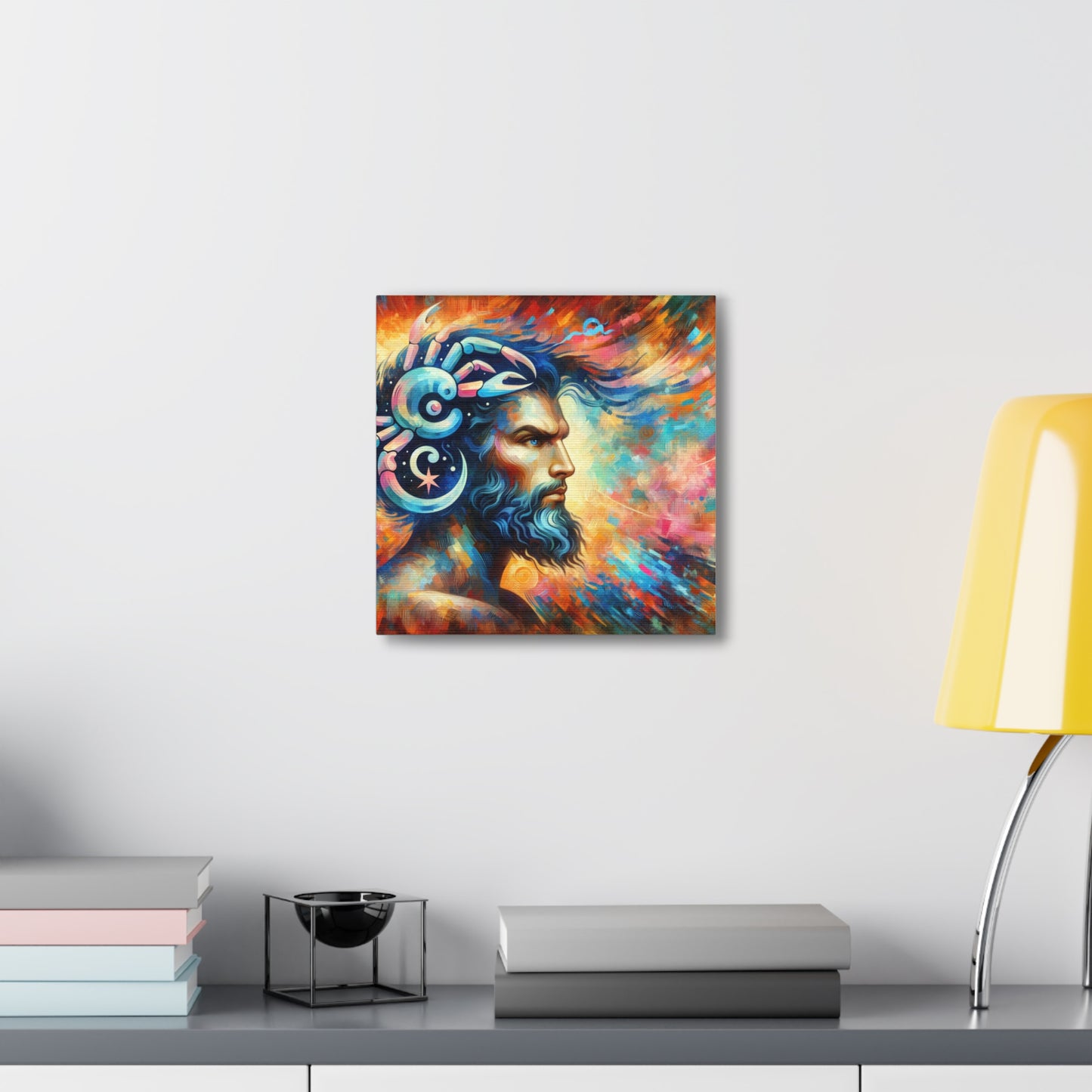 Cancer Man Astrological Sign Canvas Wall Art