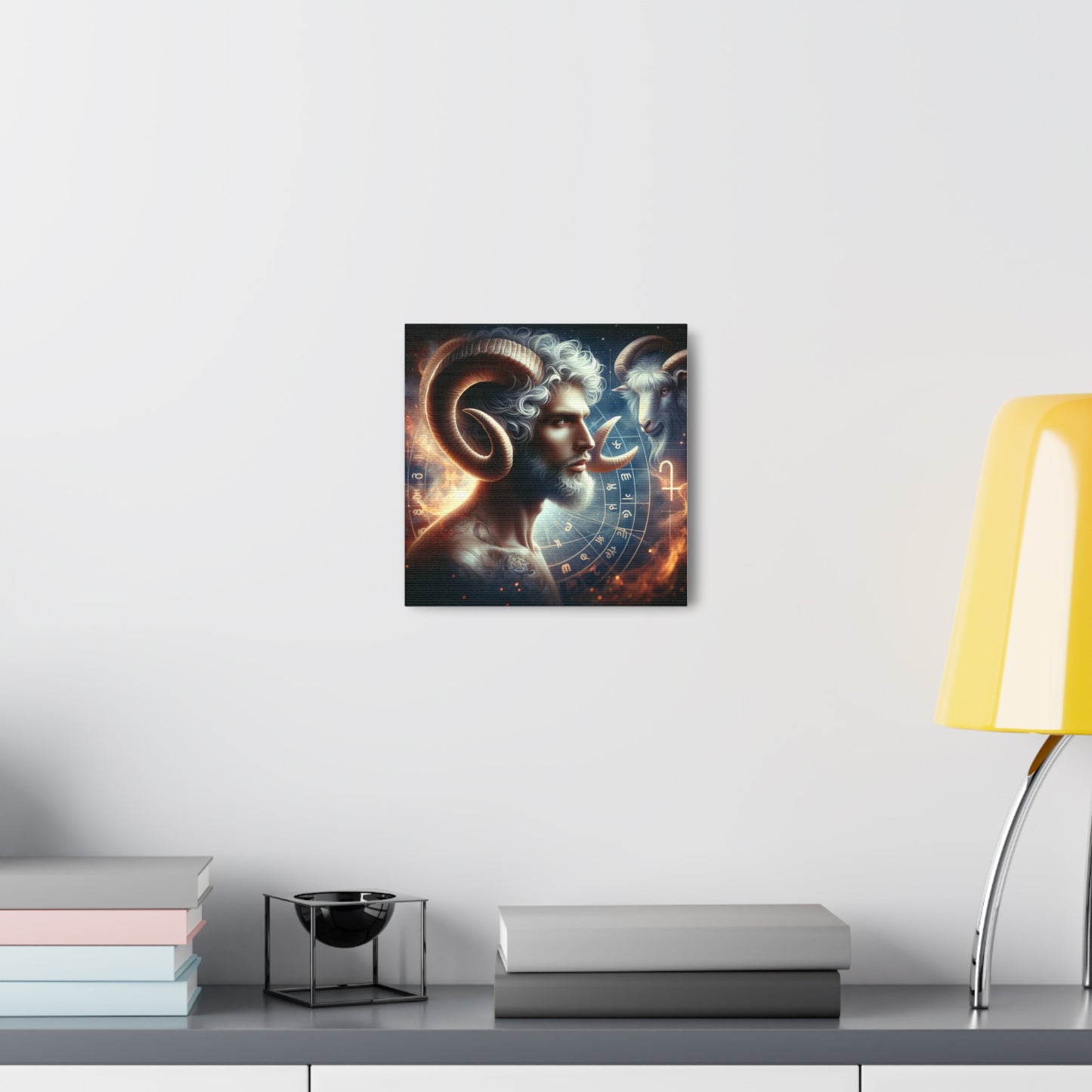 Aries Man Astrological Sign Canvas Wall Art